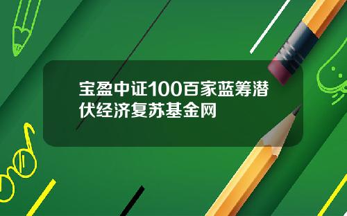 宝盈中证100百家蓝筹潜伏经济复苏基金网