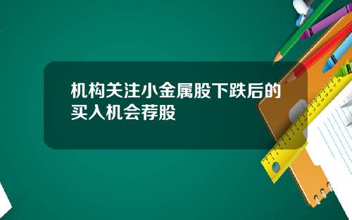 机构关注小金属股下跌后的买入机会荐股