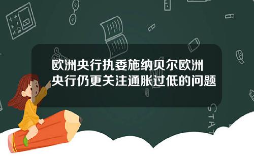 欧洲央行执委施纳贝尔欧洲央行仍更关注通胀过低的问题