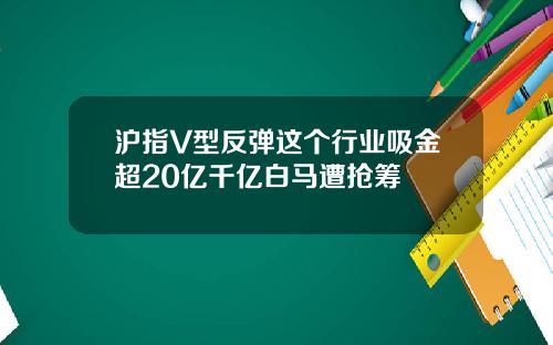 沪指V型反弹这个行业吸金超20亿千亿白马遭抢筹