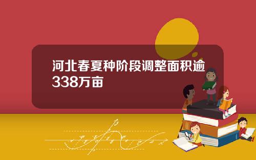 河北春夏种阶段调整面积逾338万亩