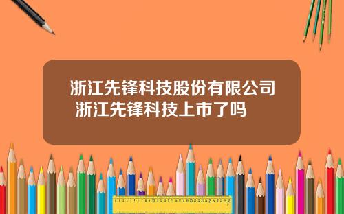 浙江先锋科技股份有限公司 浙江先锋科技上市了吗