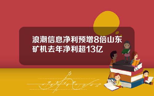 浪潮信息净利预增8倍山东矿机去年净利超13亿