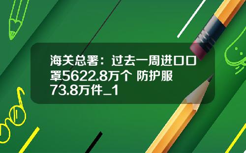 海关总署：过去一周进口口罩5622.8万个 防护服73.8万件_1