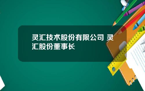 灵汇技术股份有限公司 灵汇股份董事长