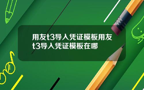 用友t3导入凭证模板用友t3导入凭证模板在哪