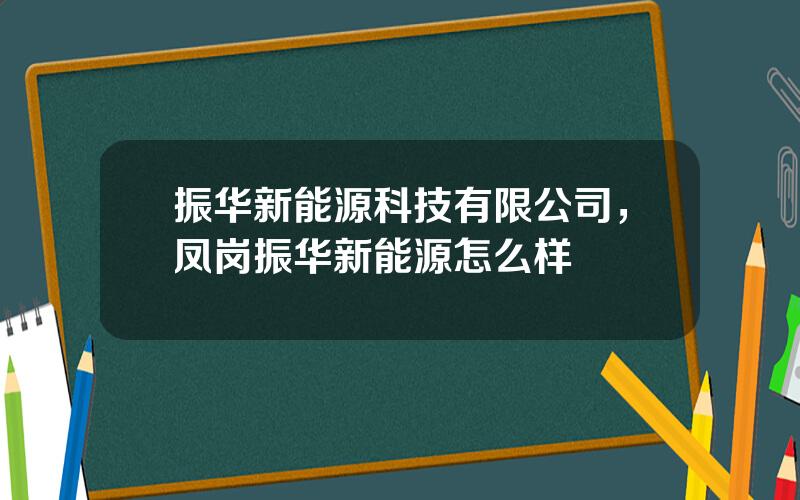 振华新能源科技有限公司，凤岗振华新能源怎么样