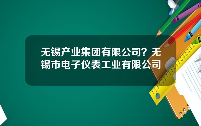 无锡产业集团有限公司？无锡市电子仪表工业有限公司