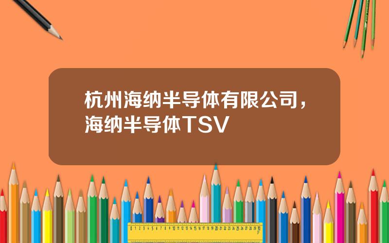 杭州海纳半导体有限公司，海纳半导体TSV