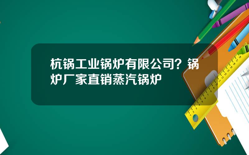 杭锅工业锅炉有限公司？锅炉厂家直销蒸汽锅炉