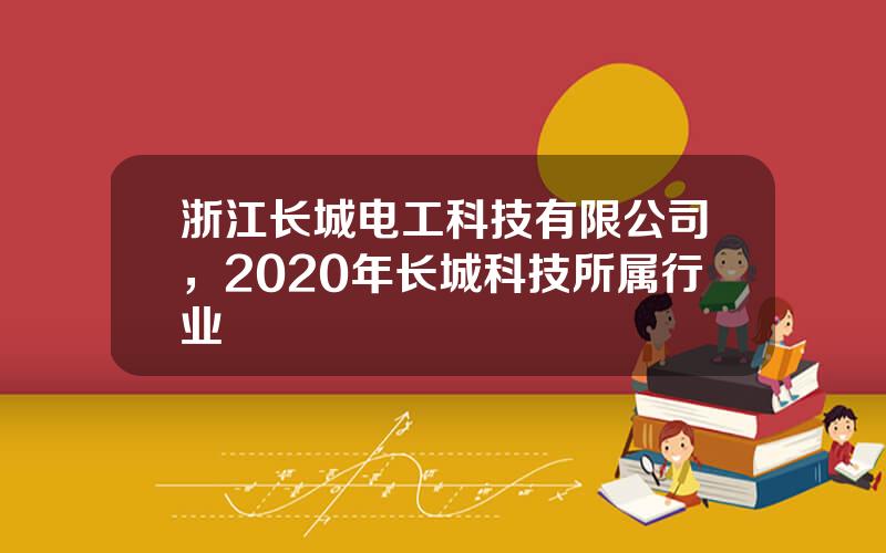 浙江长城电工科技有限公司，2020年长城科技所属行业