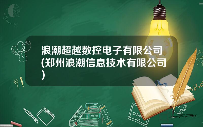 浪潮超越数控电子有限公司(郑州浪潮信息技术有限公司)