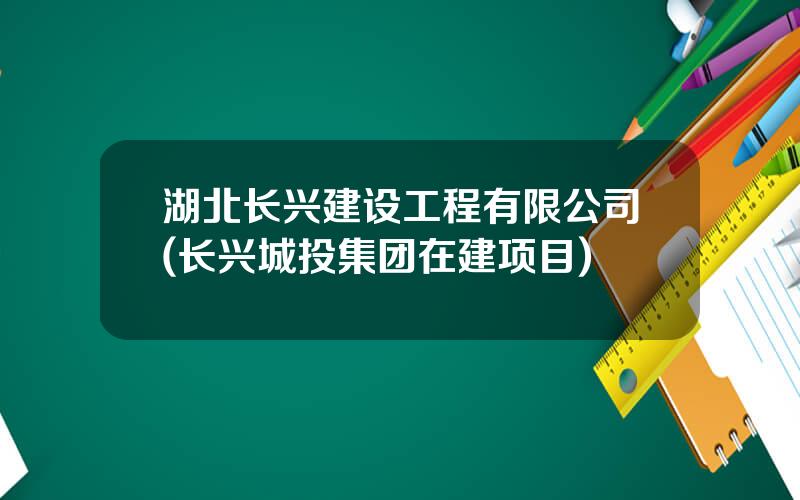 湖北长兴建设工程有限公司(长兴城投集团在建项目)