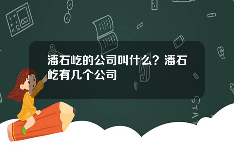 潘石屹的公司叫什么？潘石屹有几个公司