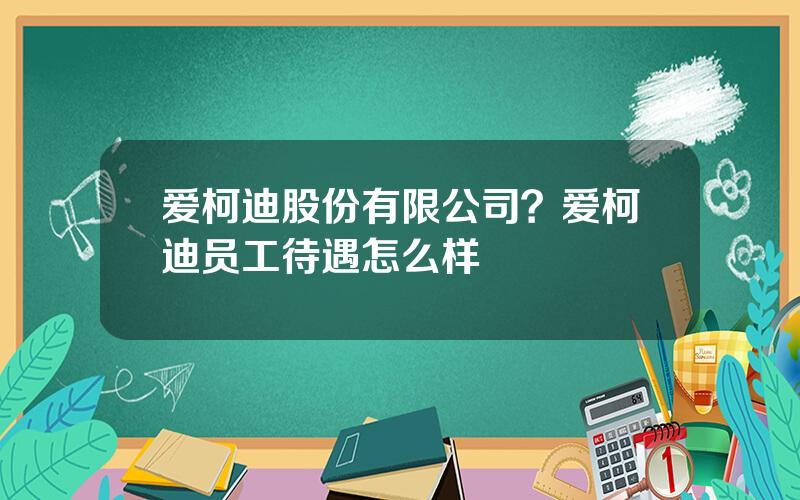 爱柯迪股份有限公司？爱柯迪员工待遇怎么样